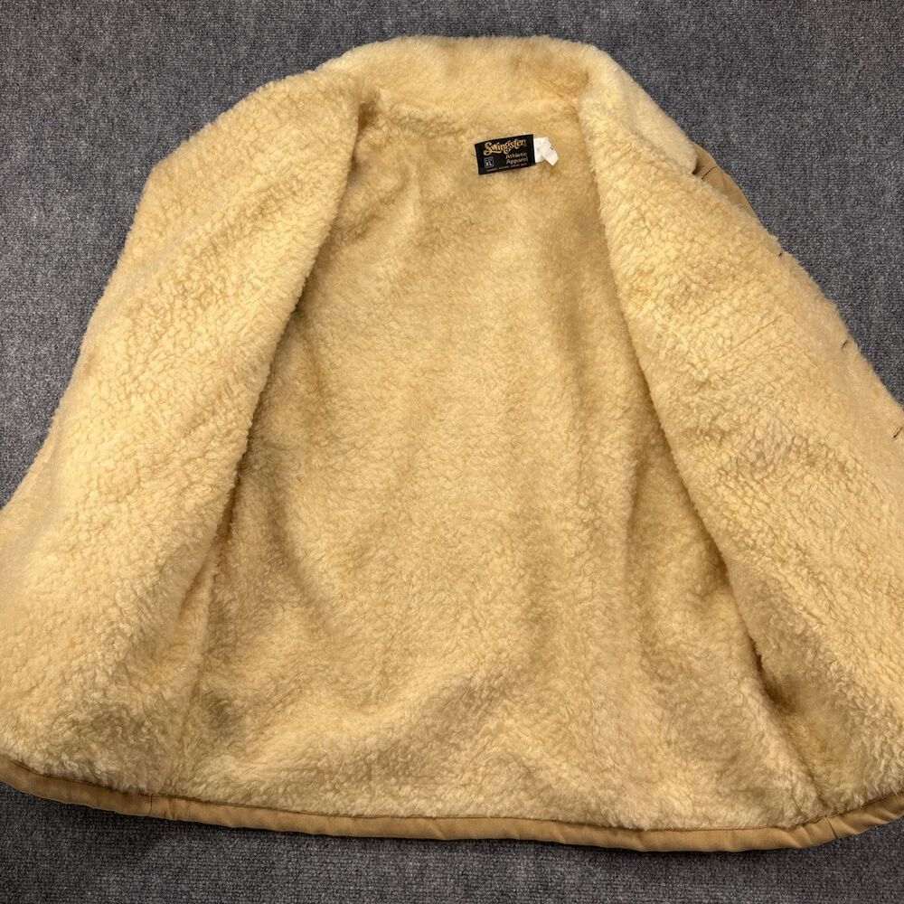 Vintage Pepsi Cola Swingster Sherpa Work Jacket XL Tan USA Quaker State - Picture 4 of 7